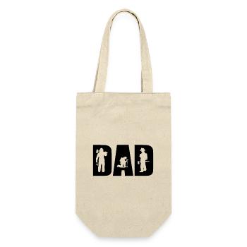 Father Fire Brigade T-Shirt Firefighter Dad - Gift Bag for Bottles - nature - Front