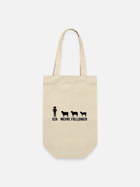 ich meine follower schafe - Geschenkbeutel für Flaschen - Natur