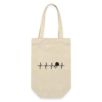 Padel heartbeat - Gift Bag for Bottles - nature - Front