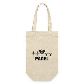 Heartbeat Padel - Gift Bag for Bottles - nature - Front