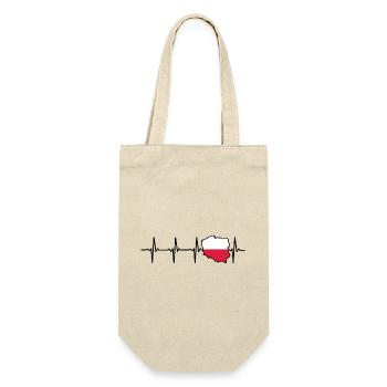 Heartbeat Poland Map Gift for Poland - Gift Bag for Bottles - nature - Front
