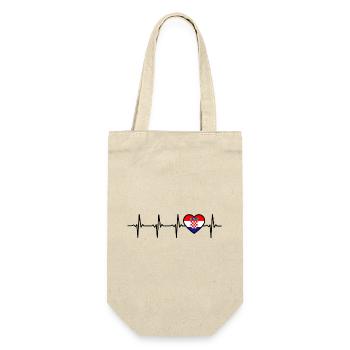 Croatia Heartbeat Flag Croat - Gift Bag for Bottles - nature - Front