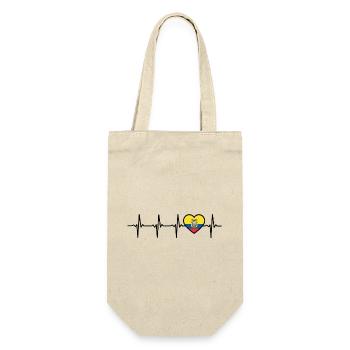 Drapeau de battement de cœur de l’Équateur Équatorien - Sac à bouteille - nature - Devant