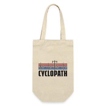 CYCLOPATH GRAVEL RENNRAD RADSPORT SPRUCH FAHRRAD - Geschenkbeutel für Flaschen - Natur - Vorne