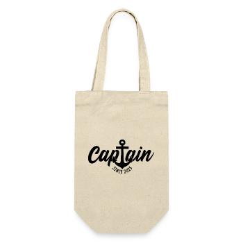 CAPTAIN SINCE 2025 KAPITÄN - Geschenkbeutel für Flaschen - Natur - Vorne