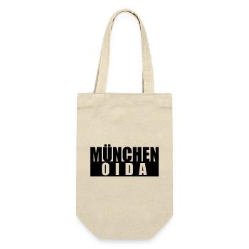 München Oida - Freshes Design Lieblingsstadt - Geschenkbeutel für Flaschen - Natur - Vorne