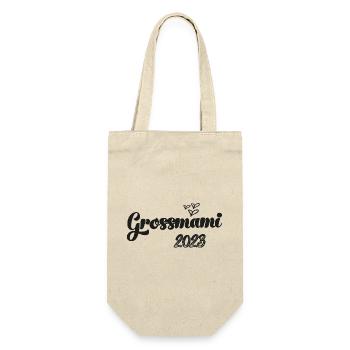 Grossmami 2023 du wirst Oma Schweiz - Geschenkbeutel für Flaschen - Natur - Vorne