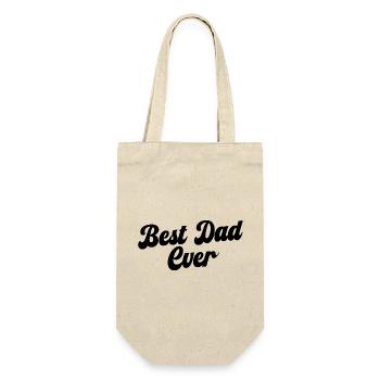 Bester Vater aller Zeiten - Geschenkbeutel für Flaschen - Natur - Vorne