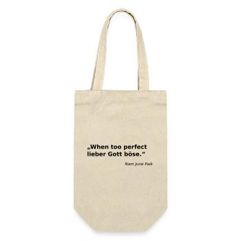When too perfect lieber Gott böse. - Geschenkbeutel für Flaschen - Natur - Vorne