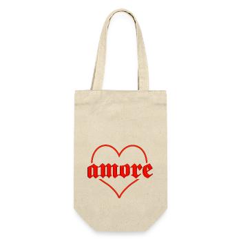 amore with heart - Gift Bag for Bottles - nature - Front