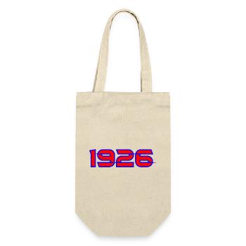 1926 Neon-Rot mit Blauem Umriss - Geschenkbeutel für Flaschen - Natur - Vorne