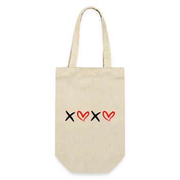 XOXO Black and Red - Gift Bag for Bottles - nature - Front