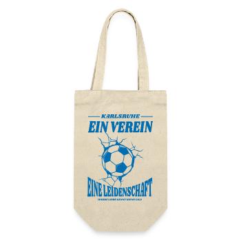 Karlsruhe Fußball Spruch Geschenk - Geschenkbeutel für Flaschen - Natur - Vorne