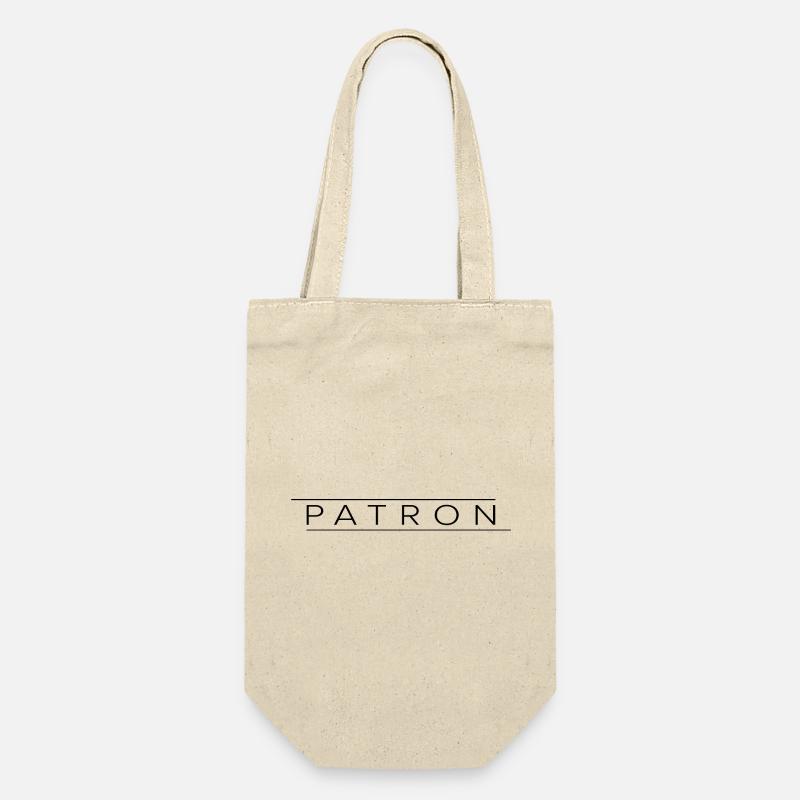 PATRON; Boss; Chef; Gönner - Geschenkbeutel für Flaschen - Natur