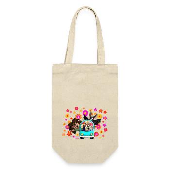 Hippie trio - Gift Bag for Bottles - nature - Front