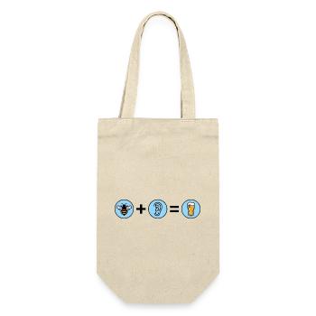 Bee plus Ear equals Beer - funny beer explanation - Gift Bag for Bottles - nature - Front