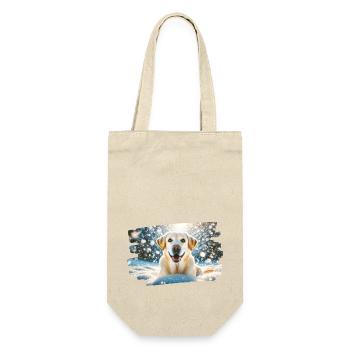 Happy Labrador in Winter Snow - Gift Bag for Bottles - nature - Front