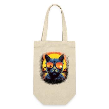 avocados statement big cat animal love - Geschenkbeutel für Flaschen - Natur - Vorne