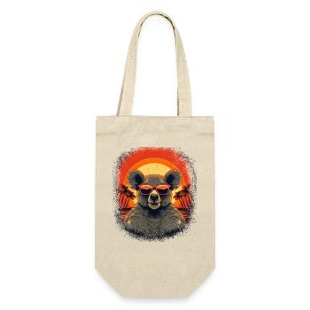 Drôle adorable Noël mignons animaux design - Sac à bouteille - nature - Devant