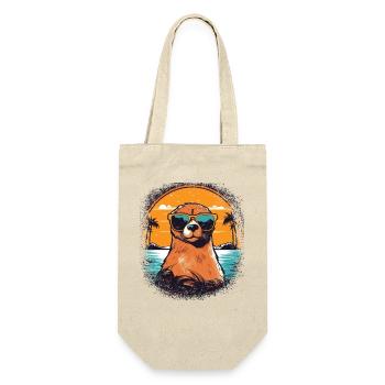fun beer birthday animal lover - Geschenkbeutel für Flaschen - Natur - Vorne