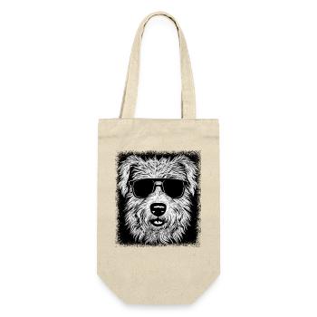 dogs dog lover mammal dog love dogwalking - Geschenkbeutel für Flaschen - Natur - Vorne