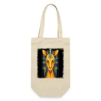 bday giraffe painting funny sayings nature - Geschenkbeutel für Flaschen - Natur - Vorne