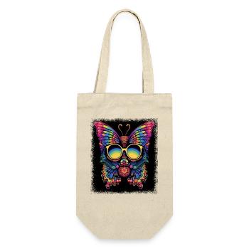 gift gift idea awesome butterfly quote geek - Geschenkbeutel für Flaschen - Natur - Vorne