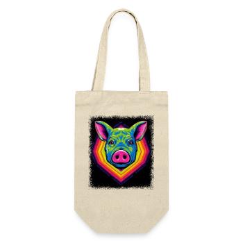 funny pig bacon tshirt quote guinea pig pattern - Gift Bag for Bottles - nature - Front