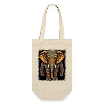 africa elephants quote pineapple funny sayings - Gift Bag for Bottles - nature - Front