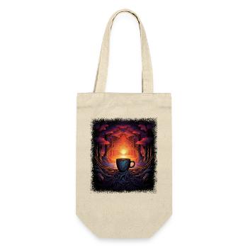 coffee latte coffee mug coffee cup milk statement - Geschenkbeutel für Flaschen - Natur - Vorne