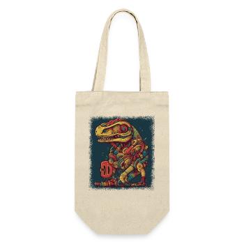 cute dinosaur costume gifts statement - Geschenkbeutel für Flaschen - Natur - Vorne