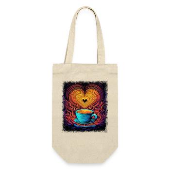 Gift Bday Cappuccino Humor Fun Cool Roastedbeans - Gift Bag for Bottles - nature - Front