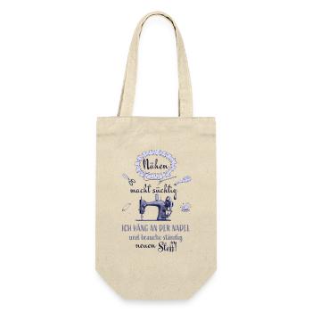 Sewing is addictive Tailor Seamstress Seamstress - Gift Bag for Bottles - nature - Front