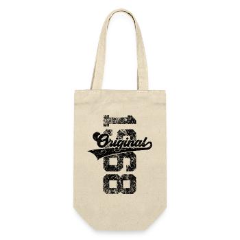 58. GEBURTSTAG ORIGINAL 1968 - Geschenkbeutel für Flaschen - Natur - Vorne