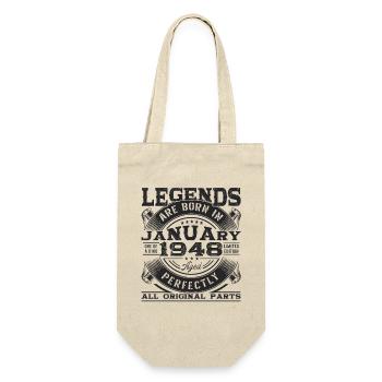 Né en 1948 Janvier 75e anniversaire Homme cadeau - Sac à bouteille - nature - Devant