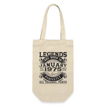 Né 1975 Janvier 48ème anniversaire Homme cadeau - Sac à bouteille - nature - Devant