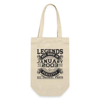 Année 2003 Janvier 20e anniversaire cadeau homme - Sac à bouteille - nature - Devant