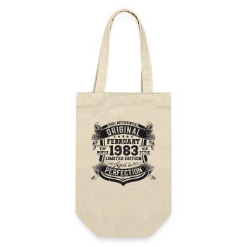 Original February vintage 1983 birthday gift - Gift Bag for Bottles - nature - Front