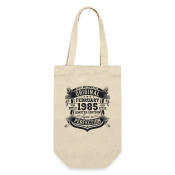 Cadeau d’anniversaire original février millésime 1985 - Sac à bouteille - nature - Devant