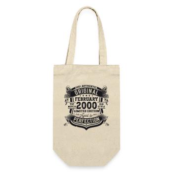 Original February vintage 2000 birthday gift - Gift Bag for Bottles - nature - Front