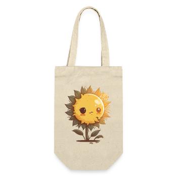 Sonnenblume Süßes Geburtstagsgeschenk - Geschenkbeutel für Flaschen - Natur - Vorne