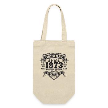 50e anniversaire homme April Né en 1973 Original - Sac à bouteille - nature - Devant