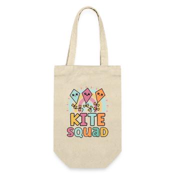 Kite Squad Lustiges Matching für Mädchen Drachenflieger - Geschenkbeutel für Flaschen - Natur - Vorne