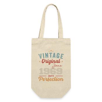 June 1969 Aged to Perfection June 1969 vintage - Geschenkbeutel für Flaschen - Natur - Vorne