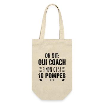 On Dit Oui Coach Humour Coaching Sportif Cadeau - Sac à bouteille - nature - Devant