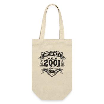 22nd Birthday Man Original July Vintage 2001 - Gift Bag for Bottles - nature - Front