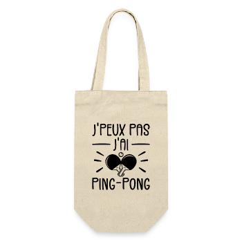Je Peux Pas J'ai Ping-Pong et Tennis de Table - Sac à bouteille - nature - Devant