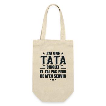 J'ai Une Tata Cinglée - Sac à bouteille - nature - Devant