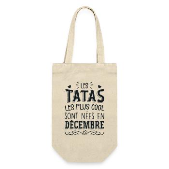 Anniversaire Tante Tata Décembre Cadeau - Sac à bouteille - nature - Devant