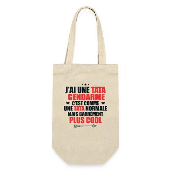 J'ai une tata gendarme plus cool - Sac à bouteille - nature - Devant